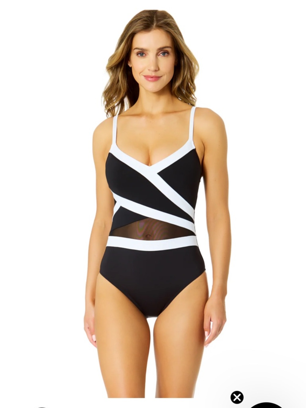 Anna Cole Mesh insert Gabor one piece swimsuit